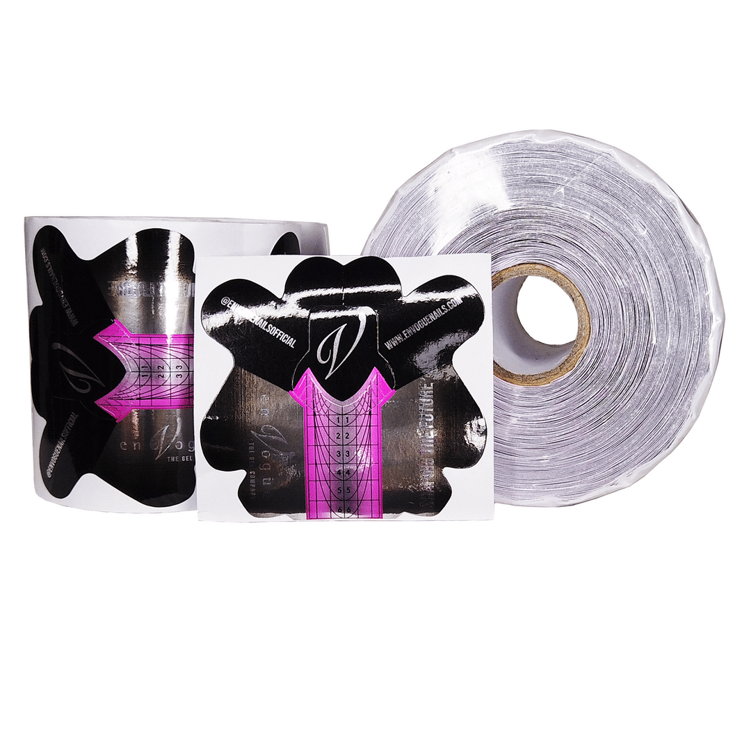 Rouleau de 300 formes En Vogue Stilettos – chablons professionnels pour extensions d’ongles longues