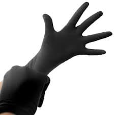 Gants en nitrile noirs MEDICOM – protection professionnelle pour manucure et soins esthétiques