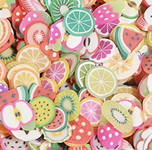 Décorations Fimo en forme de fruits – accessoires colorés pour nail art professionnel
