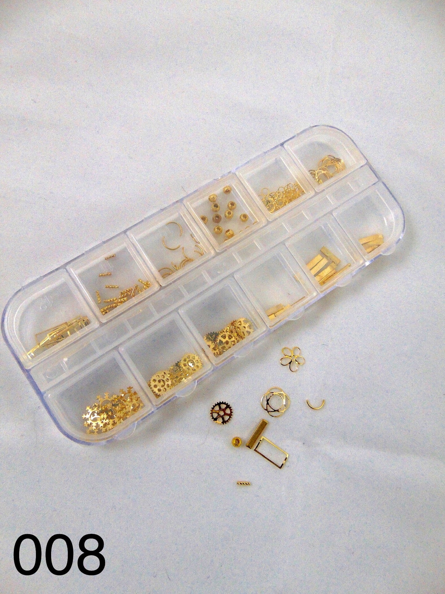 Bijoux en Boîtier – Décorations Ongles Or, Argent & Rose Gold