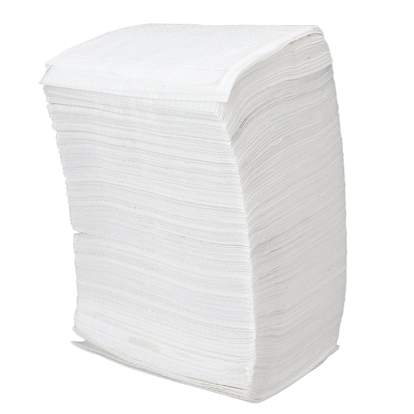 Bavettes jetables premium blanches pour soins esthétiques et manucure