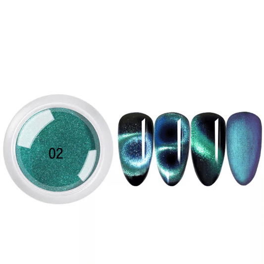 Poudre Cat Eye – Effet Métallique & Holographique (6 teintes)